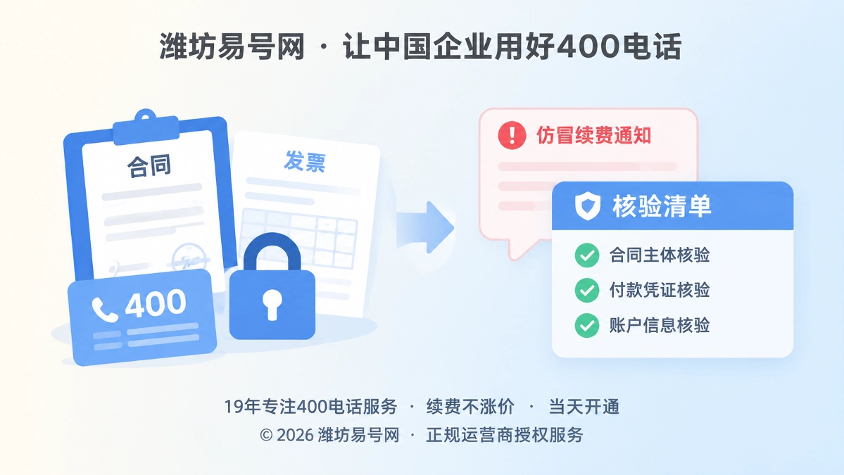 2026年400电话防骗：核验续费通知背后的合同主体